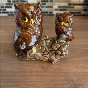 Vintage Hand Painted Owl Figurine